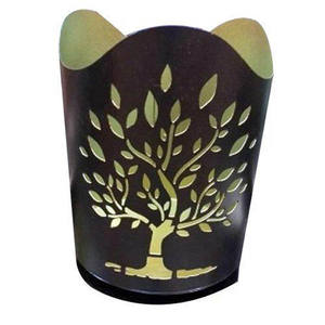 Fabricant de bougies chauffe-plat en métal fini antique Bougeoir Décoration de fête de mariage Lampe à thé en métal en fer Votive avec plateau - Product Image 2