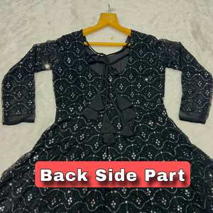 High-Demand Black Fully Flair Sharara <b>Top</b> and Dupatta for Indian Pakistani Women for <b>Festivals</b> and Parties with Bollywood Style - Product Image 6