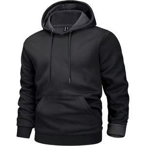 Sweat à capuche zippé pour hommes de grande taille Sweat d'hiver doublé polaire Streetwear Hoodie Survêtement Style Coton Chaud Zipper Hoodie Top - Product Image 1