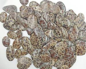 Venta al por mayor de corte ovalado asteroide jaspe cabujón único verde marrón piedra preciosa de lujo - Product Image 1