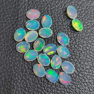 โอปอลเอธิโอเปียธรรมชาติ6x8มม. เพชรพลอยทรงวงรีเหลี่ยมเพชรพลอยหลวมหินโอปอลที่ฉูดฉาดกึ่งมีค่าสำหรับเครื่องประดับแหวนเครื่องประดับ - Product Image 2