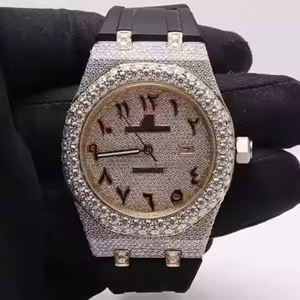 41 MM Luxe Personnaliser Automatique Mécanique En Acier Inoxydable Hip Hop Vvs Moissanite diamant Glacé Montre pour Hommes - Product Image 5