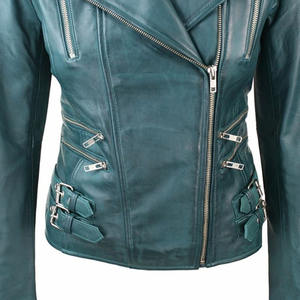 Chaqueta de cuero genuino de primera calidad con diseño elegante Costura duradera Ajuste cómodo. Para ropa informal o formal Talla XS - Product Image 5