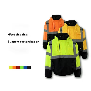 Chaqueta de trabajo con logotipo personalizado Chaqueta cortavientos reflectante impermeable de invierno para hombre Chaqueta reflectante Ropa DE TRABAJO - Product Image 6
