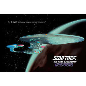 Póster de Star Trek USS Enterprise (1701-D) Impreso Digitalmente en Vinilo, Lienzo y Poliéster para Educación, Banderas Decorativas - Product Image 1