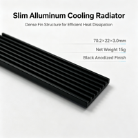 Dissipateur thermique AS-R1-2280 M.2 2280 SSD en aluminium anodisé noir, avec pad thermique 8W/m.k et sangle en silicone pour radiateur de refroidissement SSD NVMe SATA