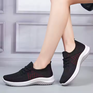Women's Casual Fashion Jogging Fitness Gym <b>Sneakers</b> Breathable Mesh Upper with Cow <b>Leather</b> PVC Lining Low Price Rubber Out-Sole - Product Image 6