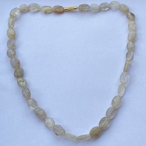 6mm 8mm 10mm pierre Rutile naturelle lisse ovale collier de perles de pierres précieuses semi-précieuses bijoux en perles vente en gros Alibaba - Product Image 1