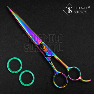 Ciseaux de coiffeur professionnels en acier inoxydable de haute qualité pour la coupe de cheveux pointe tranchante multicolore pour une utilisation en salon de coiffure vente en gros - Product Image 3