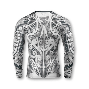 Rashguard à manches longues en tissu recyclé écologique avec protection UPF Matériau à séchage rapide Fabricant OEM pour commandes personnalisées - Product Image 3