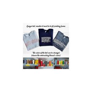 Sweatshirts à capuche brodés personnalisés Concevez votre propre avec un motif solide doublé de manches de texte personnalisé - Product Image 3
