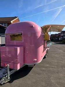 Remolque de Comida Móvil Rosa, Camión de Comida Motorizado, Camioneta de Catering de Fibra de Vidrio, Carrito de Servicio de Alimentos Personalizado - Product Image 5