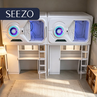 Capsule de sommeil compacte avec grille de ventilation, design modulaire de style spatial, cadre ABS unique, purificateur d'air et accès par carte-clé (ODM)