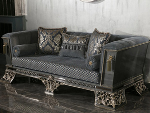 Sofá en Forma de L Reclinable de Estilo Francés Vintage de Lujo con Estructura de Madera Maciza y Tapicería de Tela para Sala de Estar de Hotel/Villa - Product Image 3