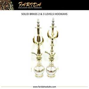 Cachimbas Farida al por Mayor, Cachimbas Mini de Latón Macizo de Lujo de Tres Niveles, Técnica de Laca Personalizada, Narguile Shisha Más Vendida - Product Image 2