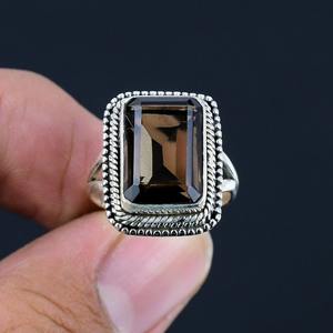 แหวนเงินสเตอร์ลิง925สไตล์โบโฮประดับพลอยบุษราคัมทำด้วยมือสำหรับเป็นของขวัญแต่งงาน - Product Image 3