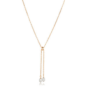 Collier à breloques artisanal moderne et tendance, design lariat avec perles, fabrication turque, argent sterling 925, mariage, fiançailles, fête - Product Image 6