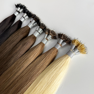 Natural Color Straight Nano Ring Human Hair <b>Extensions</b> Nano <b>Bead</b> Tip Remy Double Drawn Micro Ring Hair - Product Image 6