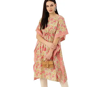 최고의 품질 Kurti Kaftan 만든 여성용 고품질 캐주얼 착용