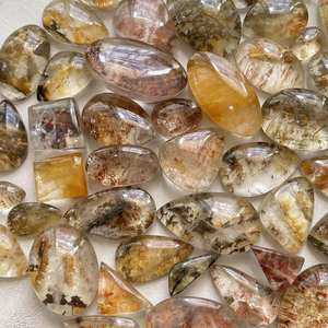 Vente en gros 100% Quartz de jardin naturel Cabochon de pierres précieuses minérales ovales de haute qualité 100% poli pour bijoux - Product Image 4
