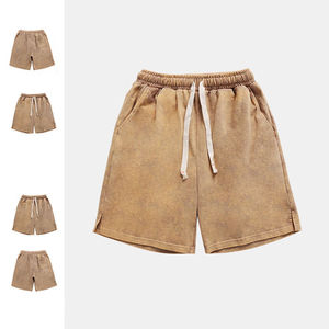 Verano personalizado lavado ácido pantalones cortos material de algodón Vintage hombres Joggers pantalones cortos verano gimnasios Hip Hop Streetwear logotipo personalizado OEM - Product Image 2