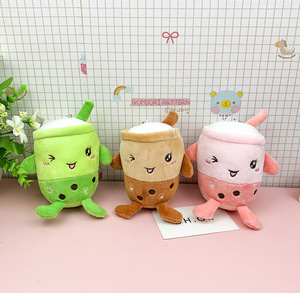 Porte-clés en peluche Boba tendance Aika, thé au lait aux bulles, rembourré en coton PP, pendentif pour sac à dos, direct usine - Product Image 2