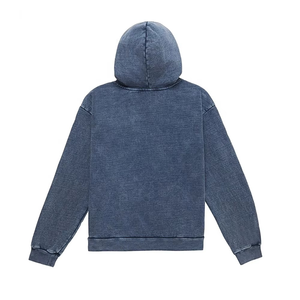 Ensemble de survêtement unisexe respirant effet denim personnalisé – Sweat-shirt à capuche et pantalon de jogging deux pièces style streetwear avec strass - Product Image 3