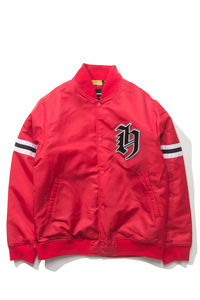 Blouson d'université en Satin de soie avec fermeture éclair et manches en Satin, vente en gros - Product Image 5