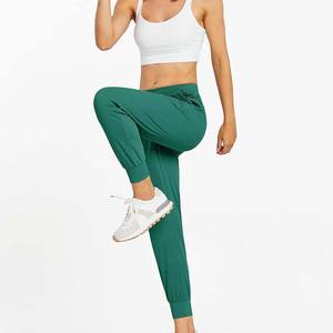 กางเกงจ็อกเกอร์สำหรับผู้หญิงใหม่กางเกงเอวสูงแบบเชือกรูดด้านหน้าเรียบระบายอากาศได้ดี - Product Image 2