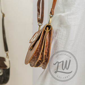 Leatherwalla-Bolso de piel auténtica hecho a mano para mujer, bolso de piel de cabra a la moda, India - Product Image 2