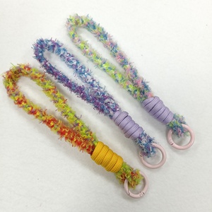 Cute Plush Decorative <b>Polyester</b> Braided Mobile Phone <b>Lanyard</b> Cartoon Color Braided Bag <b>Lanyard</b> Hand-woven Rope Crossbody Chain - Product Image 3