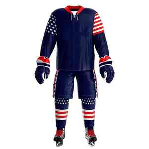 Uniforme de hockey sur glace personnalisé avec tissu performant et détails élégants, idéal pour les joueurs de club et professionnels - Product Image 1