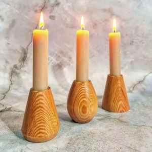 Modern Minimalist Wooden <b>Candle</b> Holder Stand Sets Simple & Stylish Design for Home Decoration - Product Image 4