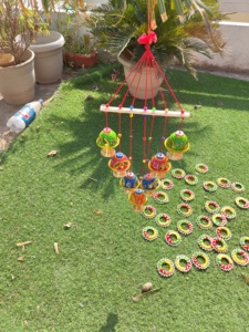 Campana redonda Multicolor de Rajasthani, carillón de viento para interior y exterior, colgante de pared, decoración de jardín, Patio, atrapasol, regalo de cumpleaños de inauguración - Product Image 3