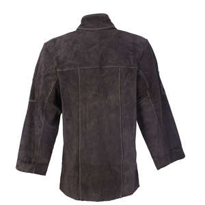 Veste de soudage en cuir de vache fendu, résistante à la chaleur et aux flammes, équipement de soudage durable pour le travail de sécurité - Product Image 3