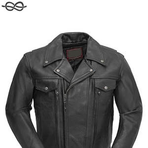 แจ็กเก็ตขี่มอเตอร์ไซค์สำหรับผู้ชาย, แจ็กเก็ตหนังสีดำทนทานทนทานสำหรับนักขี่มอเตอร์ไซค์ผู้ที่ชื่นชอบรถมอเตอร์ไซด์ - Product Image 6