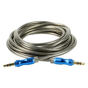 Cable de Audio Auxiliar Estéreo de 3.5mm, Macho, Chapado en Oro, Conductor de Cobre Desnudo, Combinación de Nailon Trenzado, 3 Metros, para Uso Telefónico - Product Image 2