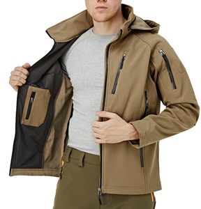 New 2025 Waterproof Windproof Canvas Bomber Softshell <b>Jacket</b> Unisex Hooded Winter Hunting with Front Logo Customizable - Product Image 3
