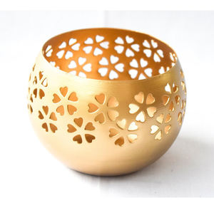 Vela de Metal de hierro hecha a mano india, soporte votivo de luz de té, diseño de forma redonda, acabado personalizado, decoración del hogar, decoración de boda decorativa - Product Image 2