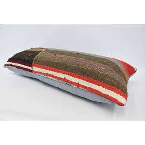 Oreiller en laine de luxe de Style traditionnel 16x36 pouces rouge rayé Floral Vintage motif tissé coussin d'accent décoratif pour la literie - Product Image 5