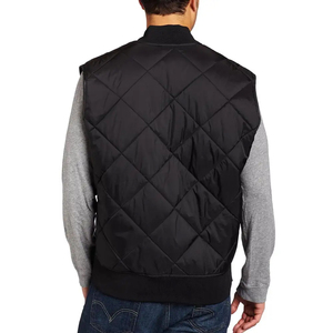 Meilleure vente veste chaude à capuche en polyester léger coupe-vent sans manches veste bouffante avec toile veste d'hiver pour hommes avec logo personnalisé - Product Image 3