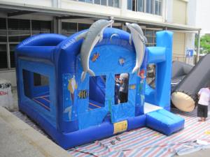 Château gonflable en PVC en forme de dauphin pour la location de fêtes et d'événements - Product Image 5