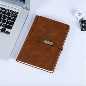 Caderno de diário personalizado em couro PU A5 Fabricante Logotipo personalizado Caderno de capa dura para planejador com fecho magnético