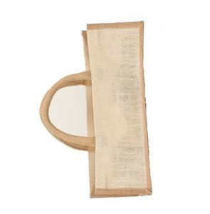 Bolsa de la compra de una sola botella de vino de yute arpillera con logotipo personalizado impreso, bolsa de regalo para fiesta de boda con características promocionales - Product Image 3