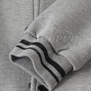 Chaqueta con cuello levantado de Letterman de diseño único personalizado para hombre, botón cubierto de temporada de invierno transpirable de algodón 100% de alta calidad - Product Image 6