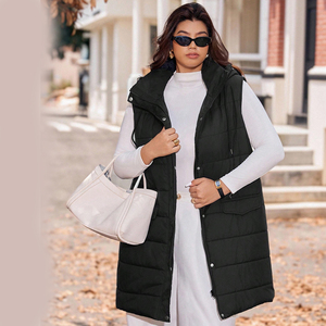 Nuevo Chaleco Acolchado Informal Personalizable para Mujer, Chaleco con Capucha y Cuello Alto, Prenda Exterior para Actividades al Aire Libre - Product Image 5