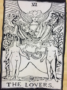 Tarot propagation tapisserie affiche belle carte de Tarot tenture murale à la main petit coton bohème couleur blanche par les expéditeurs indiens - Product Image 2