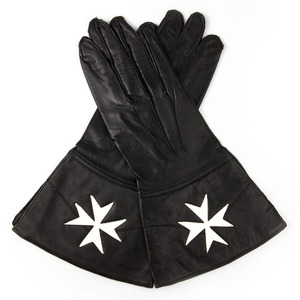 Guantes de Regalia Masónica Antivibración Hechos a Medida, Guantes de Algodón con Marca y Logotipo Personalizados en Venta - Product Image 2