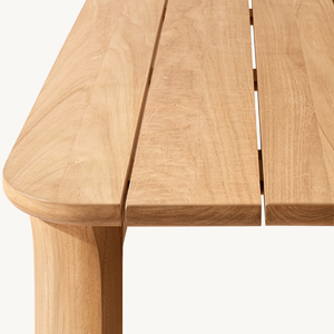 Table rectangulaire durable pour l'extérieur, au style moderne, simple et élégant, en bois de teck. - Product Image 4