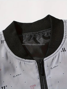 Blouson aviateur pour hommes fait sur mesure avec col montant Veste de taille plus de qualité avec logo pour hommes prix - Product Image 5